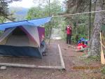 Camp at the top end of Issac Lake