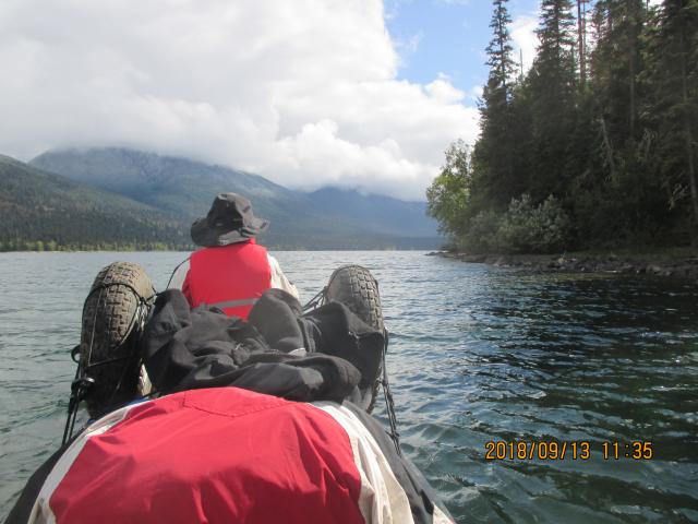 Coming around the shoulder of Issac Lake