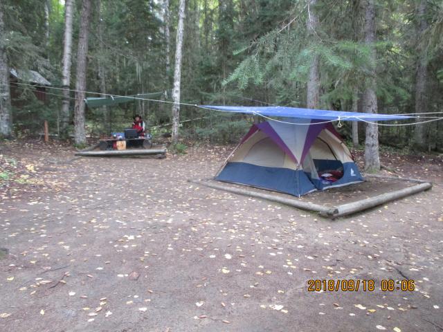 Camp on south end of Spectacle Lake